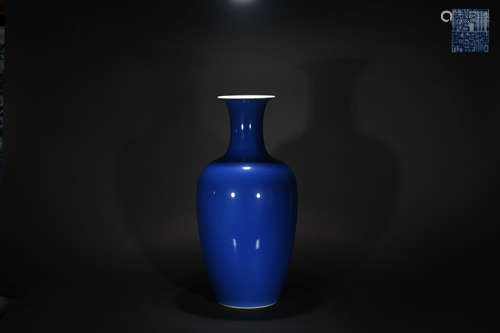 Blue-glazed Vase