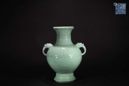 Light Greenish-blue Glazed Vase