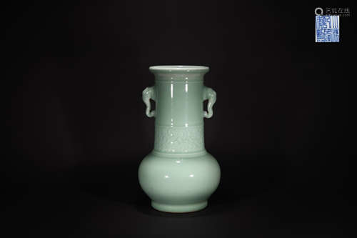 Pea Green Glaze Vase