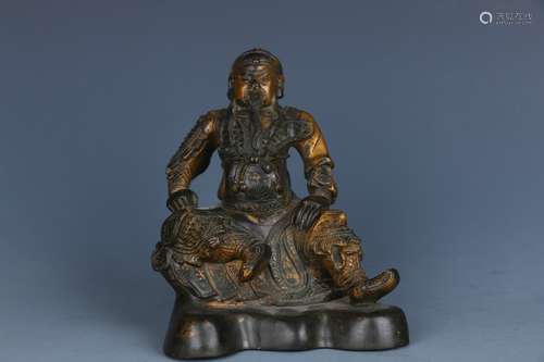 Gilt Copper Statue of Guan Gong