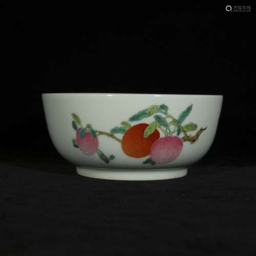 Qing jiaqing style famille rose porcelain bowl