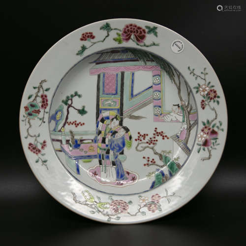 18th century famille rose porcelain plate