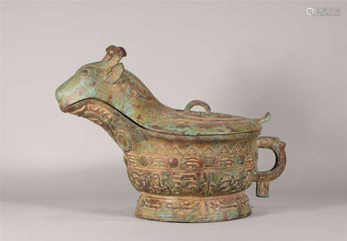 Bronze Wine Vessel Shang Style