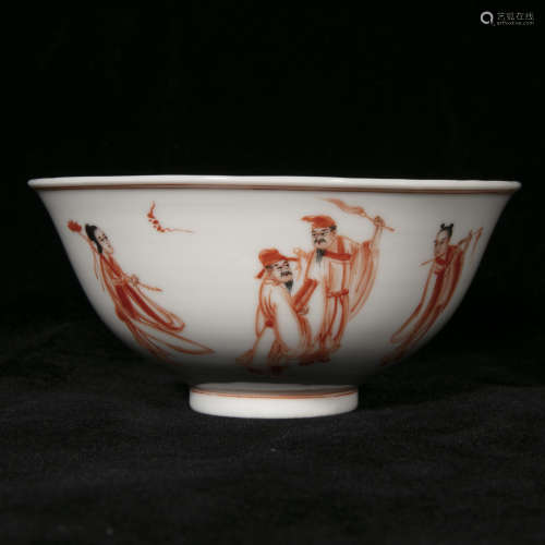 18th red glaze porcelain bowl