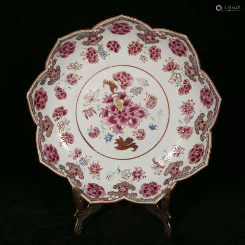 18th century famille rose porcelain plate