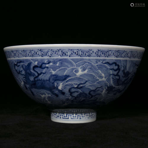 18th century blue and white porcelain bowl