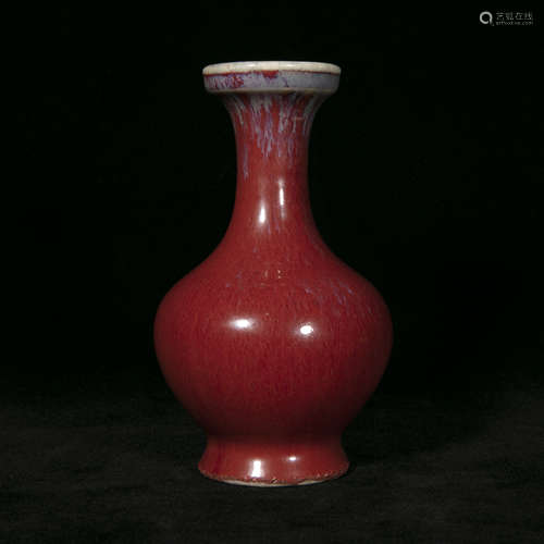 18th red glaze porcelain bottle