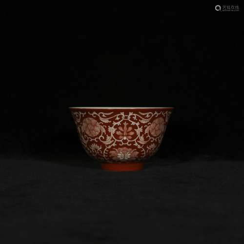 Qing qianlong style flower pattern porcelain bowl