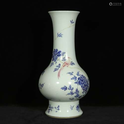 18th century red glaze porcelain ZUN bottle