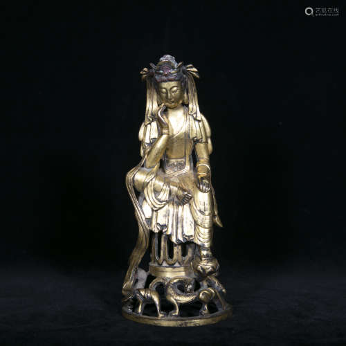 Song gilt statue of buddha