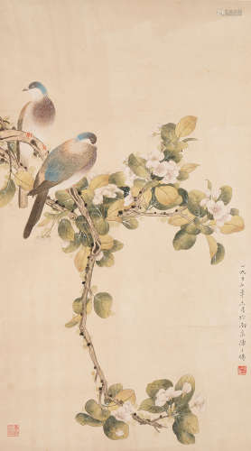 CHEN ZHIFO (1896-1962)
Two Partridges and Pear Bloossoms