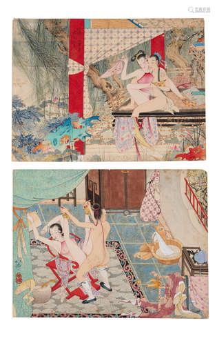 HU YEFO (1908-1980)
Two Erotic Paintings