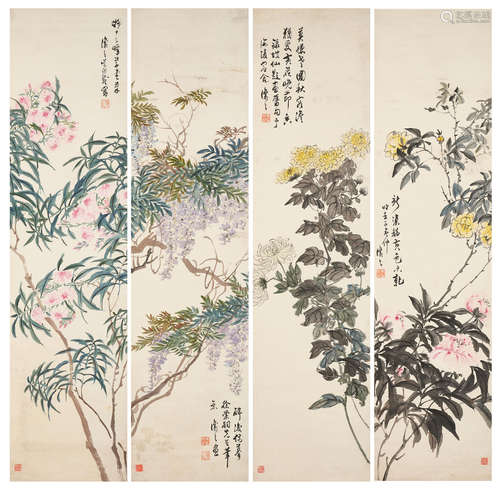 WU XIZAI (1799-1870)
Seasonal Flowers