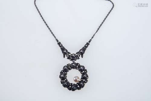 Jugendstil Collier mit Markasiten