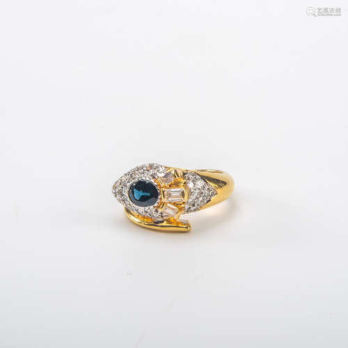 Brillant-Saphir-Ring