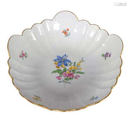 Meissen-Schale, Altozier, Bunte Blume 3, 1. Wahl, runde Form...