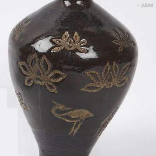 JAPON Epoque EDO (1603 1868) Vase en grès émaillé…