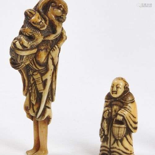 JAPON Epoque MEIJI (1868 1912) Deux netsuke en co…