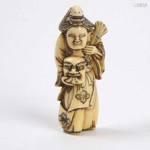 JAPON Epoque EDO (1603 1868) Netsuke en ivoire, d…