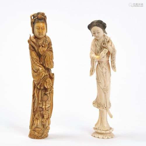 CHINE et VIETNAM Vers 1900 Deux statuettes de jeu…