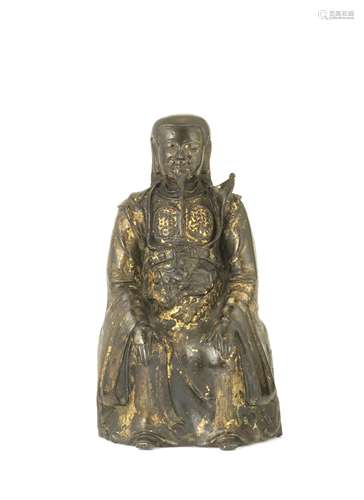 A BRONZE FIGURE OF ZHENWU 16th/17th century