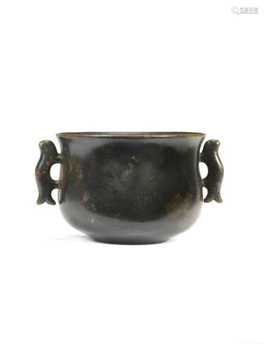 A BRONZE INCENSE BURNER, GUI Xuande six-character mark, 17th...