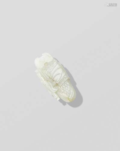 A FINE WHITE JADE 'FOUR SCHOLARLY ACCOMPLISHMENTS' CARVING Q...