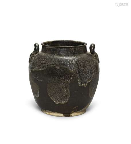 A FINE PHOSPHATIC-SPLASHED OVIFORM JAR Tang Dynasty