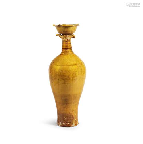 AN AMBER-GLAZED INCISED 'PHOENIX' VASE Liao Dynasty