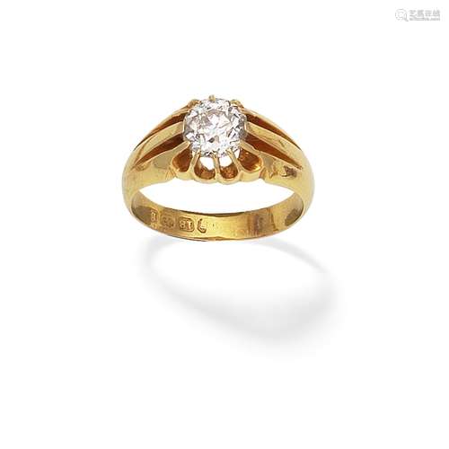 DIAMOND SINGLE-STONE RING,