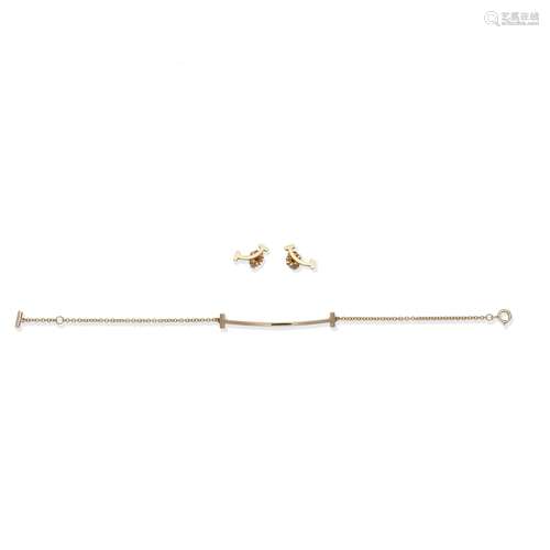 TIFFANY: T BRACELET AND EARSTUD SUITE (2)