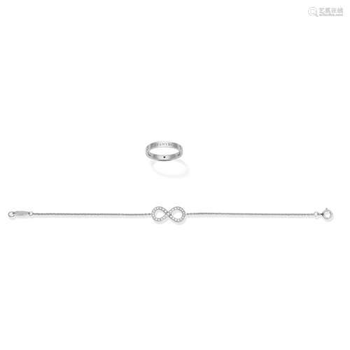 TIFFANY: DIAMOND-SET RING AND INFINITY BRACELET (2)