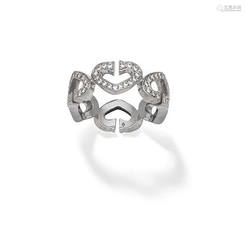 CARTIER: 'C HEART' DIAMOND-SET RING