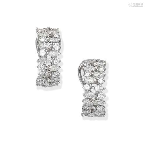 DIAMOND HALF-HOOP EARRINGS