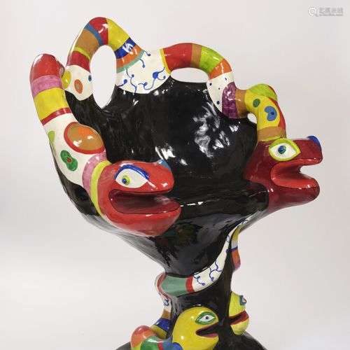 Niki de SAINT PHALLE (1930 2002) Fauteuil noir, 1…