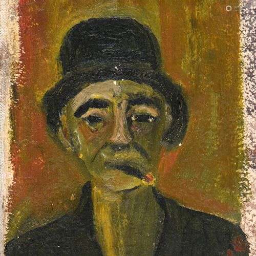 Jens SORENSEN (1887 1953) Personnage au chapeau e…