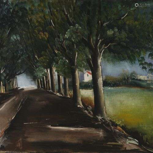 Maurice de VLAMINCK (1876 1958) La route bordée d…