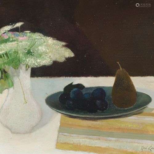 René GENIS (1922 2004) L'opaline et les fruits H…