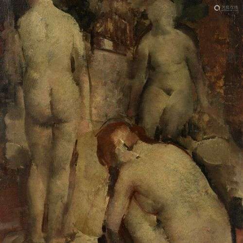 Grigory GLUCKMANN (1898 1973) Deux nus et une scu…