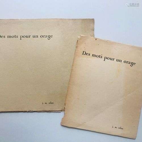 Jean Michel ATLAN (1913 1960) Des mots pour un or…