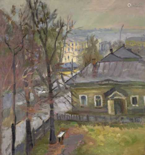 Mikhail Roginsky (Russian, 1931-2004) 'Zagorsk' 75 x 71cm (2...