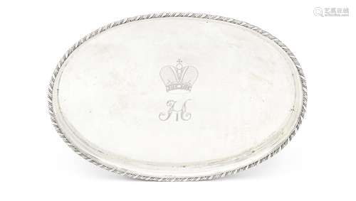 A silver salverunidentified maker's mark, Arkhangelsk, 1830