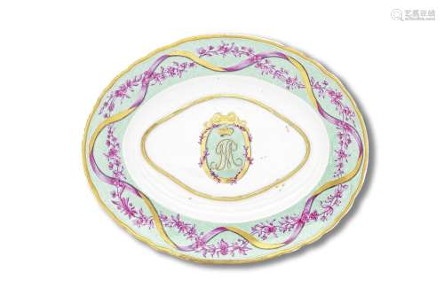 A Porcelain Dish from the Moscow Service Gardner Porcelain F...