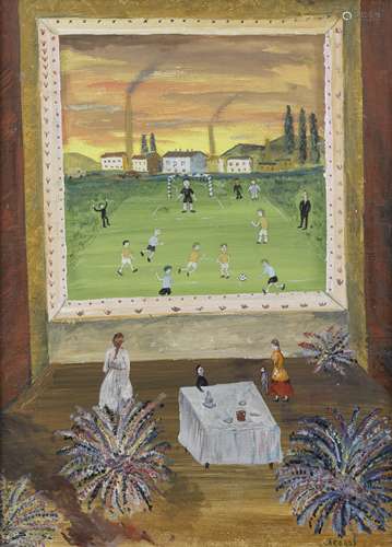 Pavel Leonov (Russian, 1920-2011) A football game