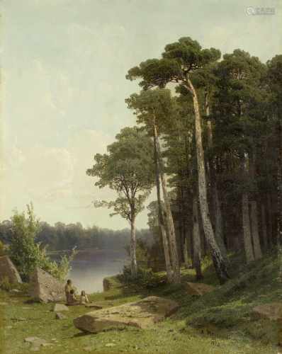 Arseniy Ivanovich Meshchersky (Russian, 1834-1902) A wooded ...