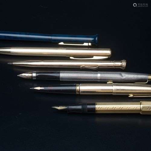 WAHL EVERSHARP. porte-mine uni en or jaune 14k (petits chocs...