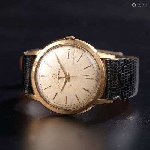 ETERNA MATIC. Montre bracelet d'homme, le boîtier en or jaun...