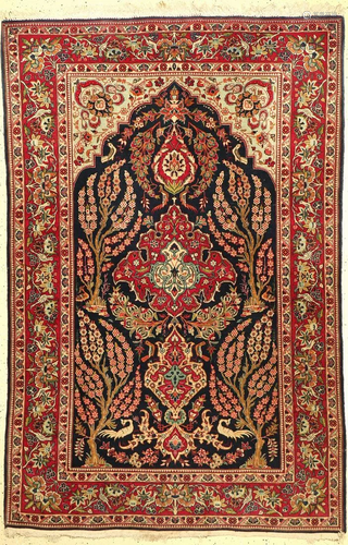 Kashan fine old, Persia, around 1930/1940, wool