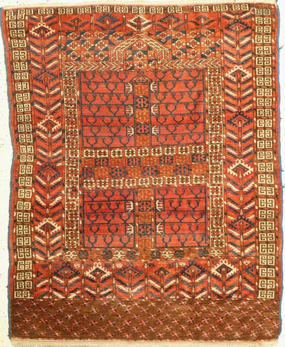 Engsi old, Turkmenistan, around 1920, wool on wool