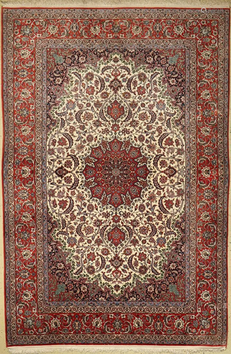 Isfahan fine, Persia, approx. 50 years, wool with and